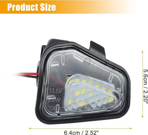 X AUTOHAUX 1 Pair Side Mirror Puddle Light LED Lamp Left and Right Side White Light Fit for Volkswagen CC 2011-2019 for Volkswagen EOS 2009-2015 in Saudi Arabia