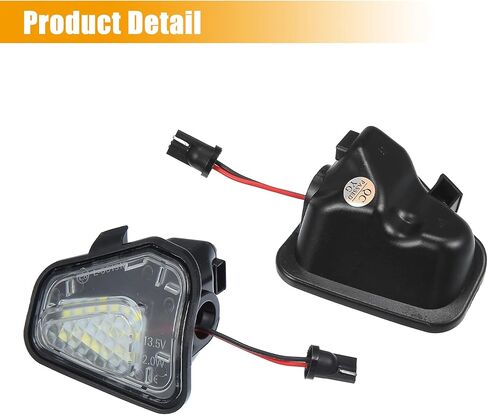 X AUTOHAUX 1 Pair Side Mirror Puddle Light LED Lamp Left and Right Side White Light Fit for Volkswagen CC 2011-2019 for Volkswagen EOS 2009-2015 in Saudi Arabia