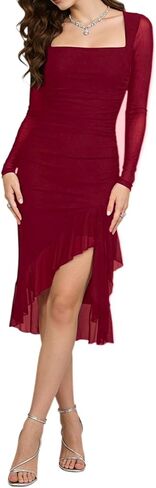 Women‘s Elegant Long Sleeve Formal Evening Dress Long Black Cocktail & Wedding Guest Dress in Saudi Arabia