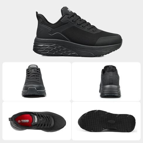 أحذية عمل رجالية مضادة للانزلاق للطهاة وخدمة الطعام، أحذية مطبخ ومطعم مقاومة للزيوت، جزء علوي مقاوم للماء، مضاد للكهرباء الساكنة، نعل سميك مبطن وداعم للوقوف طوال اليوم in Kuwait