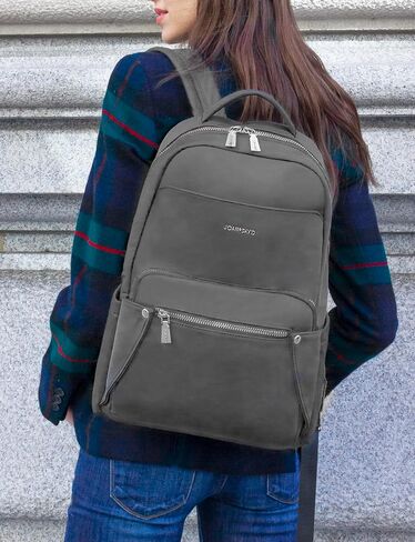Joan & David Twill Nylon Workbook Laptop Backpacks, Jdb1039-027-charcoal, Travel Backpacks in Saudi Arabia