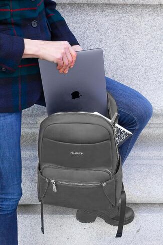 Joan & David Twill Nylon Workbook Laptop Backpacks, Jdb1039-027-charcoal, Travel Backpacks in Saudi Arabia