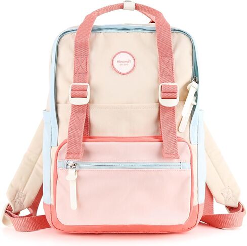 himawari Laptop Backpack for Women, 14.9 Inch,Large Capacity College Bookbag for School, Waterproof Casual Daypack for Travel-1088-05#Pink&Blue in Kuwait