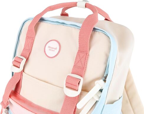 himawari Laptop Backpack for Women, 14.9 Inch,Large Capacity College Bookbag for School, Waterproof Casual Daypack for Travel-1088-05#Pink&Blue in Kuwait