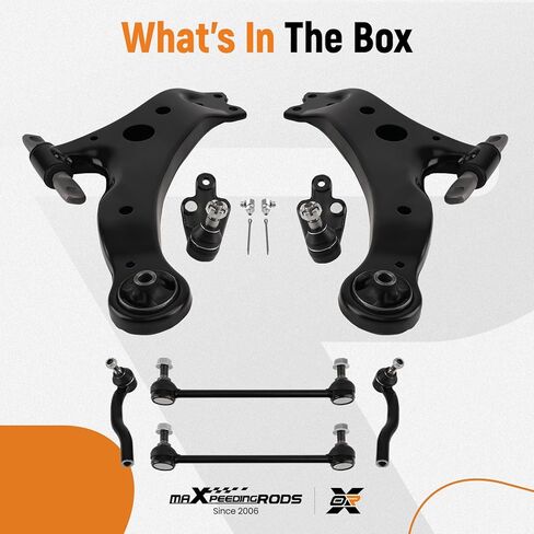 maXpeedingrods 8Pcs Front Suspension Kit for Toyota Camry 2012-2017, for Toyota Avalon 2013-2018, Front Lower Control Arm with Ball Joint, Sway Bar Links, Outer Tie Rod, K620334 K620333 in Saudi Arabia