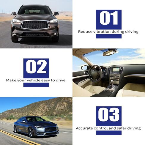 14pcs Front Upper Lower Control Arm w/Ball Joint Bushing Sway Bar Tie Rod End Link Rack Pinion Boot Assembly Replacement for Infiniti Q60 QX50 Q50 G37 EX35 EX37,09-20 Nissan 370Z RWD in Saudi Arabia