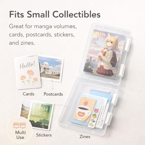FUYIHGL® 6 قطع حافظات تخزين لحماية المجلات - صندوق مستندات من البلاستيك الصلب مقاس 9.4 بوصة × 6.6 بوصة مع إغلاق سريع - أكمام عرض شفافة لأحجام المانغا والكتب المصورة الحديثة والمجلات الموجزة وبطاقات التهنئة in Kuwait