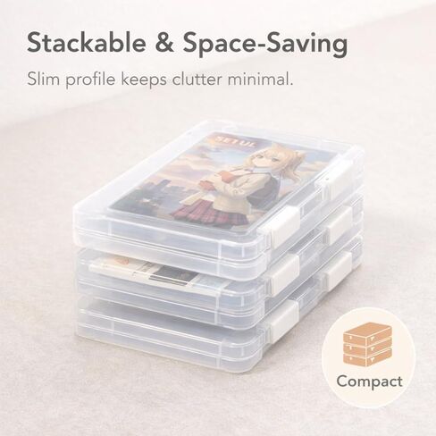 FUYIHGL® 6 قطع حافظات تخزين لحماية المجلات - صندوق مستندات من البلاستيك الصلب مقاس 9.4 بوصة × 6.6 بوصة مع إغلاق سريع - أكمام عرض شفافة لأحجام المانغا والكتب المصورة الحديثة والمجلات الموجزة وبطاقات التهنئة in Kuwait