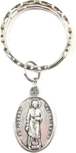 VPP St Joseph the Worker Pray for Us Medal Italy Key Ring Gift Box Prayer Card in Kuwait