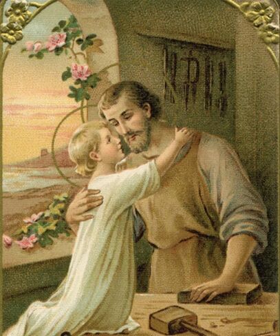 VPP St Joseph the Worker Pray for Us Medal Italy Key Ring Gift Box Prayer Card in Kuwait