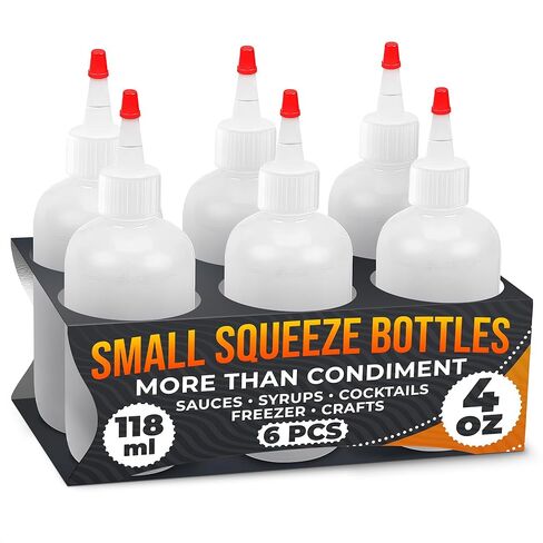 6 Pcs 12Oz Refillable Squeeze Bottles for Sauces Leak-Proof - Clear Plastic Squeeze Bottles Condiment Squeeze Bottles Squirt Bottles for Sauces Squeeze Bottles for Liquids - Sauce Bottles Squeeze 12Oz in Kuwait