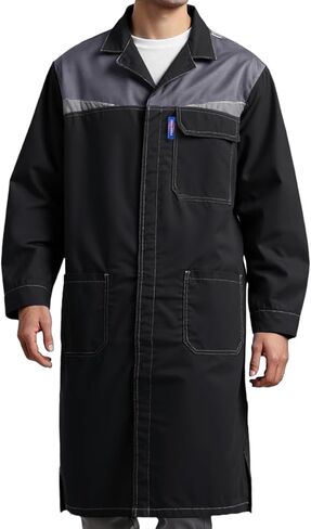 Mechanic Lab Coat for Men Workshop Long Coat Warehouse Work Smocks Shop Coats in Saudi Arabia