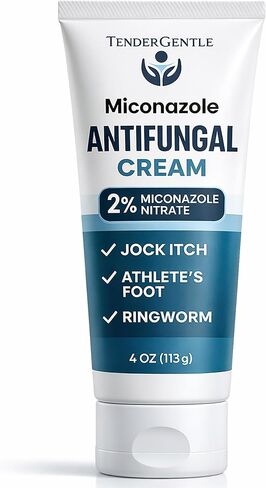 Miconazole Antifungal Cream for Skin, Pack of 2-4 oz if Miconazole Nitrate for Jock Itch, Athlete's Foot, Itching, and Ringworm in Kuwait