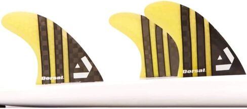 DORSAL Surfboard Fins Thruster 3 Set FCS Compatible Black Medium Carbon Fiber with Honeycomb Hexcore in Saudi Arabia