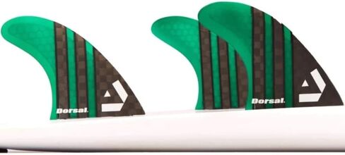 DORSAL Surfboard Fins Thruster 3 Set FCS Compatible Black Medium Carbon Fiber with Honeycomb Hexcore in Saudi Arabia