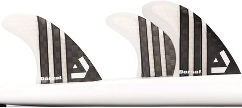 DORSAL Surfboard Fins Thruster 3 Set FCS Compatible Black Medium Carbon Fiber with Honeycomb Hexcore in Saudi Arabia