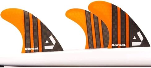 DORSAL Surfboard Fins Thruster 3 Set FCS Compatible Black Medium Carbon Fiber with Honeycomb Hexcore in Saudi Arabia