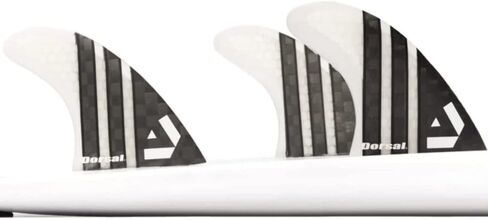 DORSAL Surfboard Fins Thruster 3 Set FCS Compatible Black Medium Carbon Fiber with Honeycomb Hexcore in Saudi Arabia