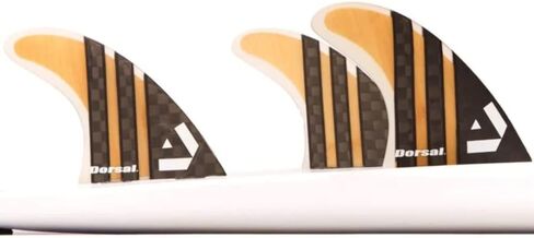 DORSAL Surfboard Fins Thruster 3 Set FCS Compatible Black Medium Carbon Fiber with Honeycomb Hexcore in Saudi Arabia