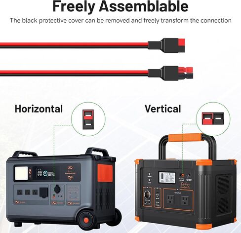 daitoku 10AWG Extension Cable for Anderson Connector, 6FT Solar Extension Cable Connector Solar Adaptor Wire Compatible with Anderson for Portable Power Station Solar Generator Solar Panel in Kuwait