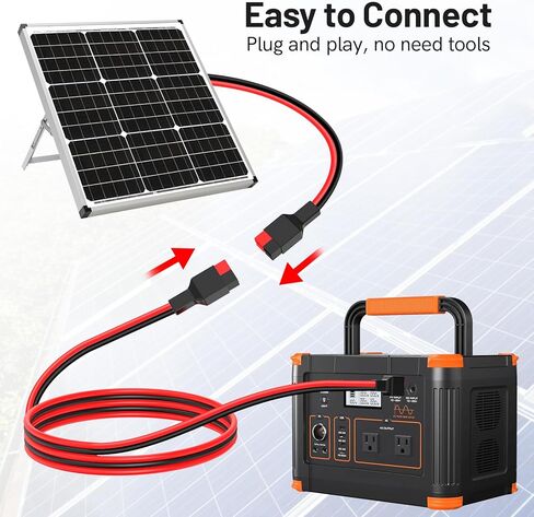 daitoku 10AWG Extension Cable for Anderson Connector, 6FT Solar Extension Cable Connector Solar Adaptor Wire Compatible with Anderson for Portable Power Station Solar Generator Solar Panel in Kuwait