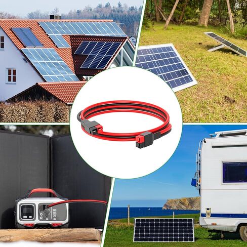 daitoku 10AWG Extension Cable for Anderson Connector, 6FT Solar Extension Cable Connector Solar Adaptor Wire Compatible with Anderson for Portable Power Station Solar Generator Solar Panel in Kuwait