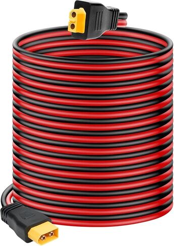 Ansoufien 10AWG XT60 كابل تمديد 2FT 2 قطعة، كابل XT60 مع موصل ذكر إلى أنثى لمحطة الطاقة المحمولة لوحة شمسية RC بطارية in Kuwait
