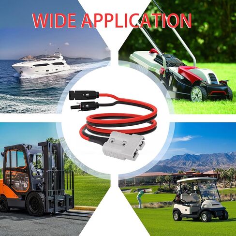 Solar to Anderson 50amp Connector, 10AWG Solar Panel Connector to Anderson SB50 Cable for Solar Panel Forklift RV Boat(5FT) in Saudi Arabia