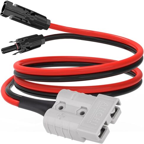 Solar to Anderson 50amp Connector, 10AWG Solar Panel Connector to Anderson SB50 Cable for Solar Panel Forklift RV Boat(5FT) in Saudi Arabia