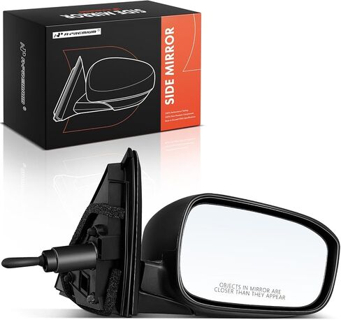 A-Premium Passenger Side Manual Door Mirror - Compatible with Honda Accord 2003 2004 2005 2006 2007 - Non-Heated Manual Folding Black Outside Rear View Mirror - Replace# 76200SDAA03 in Saudi Arabia