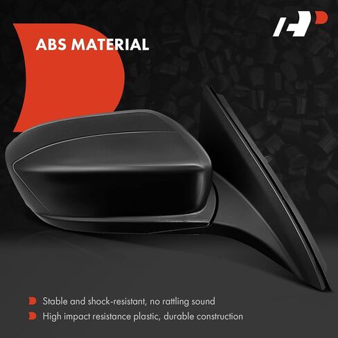 A-Premium Passenger Side Manual Door Mirror - Compatible with Honda Accord 2003 2004 2005 2006 2007 - Non-Heated Manual Folding Black Outside Rear View Mirror - Replace# 76200SDAA03 in Saudi Arabia