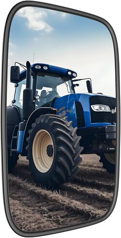 مرآة الرؤية الخلفية للجرارات العالمية، متوافقة مع الجرارات الأمامية والحفارة والجرارات الزراعية - تناسب جون ديري، كيس IH، أجكو، نيو هولاند، ماسي فيرجسون، متعددة الاستخدامات - مرآة قابلة للتعديل مقاس 7.9 بوصة × 13 بوصة in Kuwait