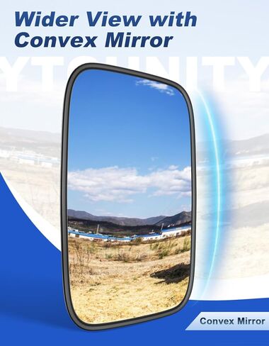 مرآة الرؤية الخلفية للجرارات العالمية، متوافقة مع الجرارات الأمامية والحفارة والجرارات الزراعية - تناسب جون ديري، كيس IH، أجكو، نيو هولاند، ماسي فيرجسون، متعددة الاستخدامات - مرآة قابلة للتعديل مقاس 7.9 بوصة × 13 بوصة in Kuwait