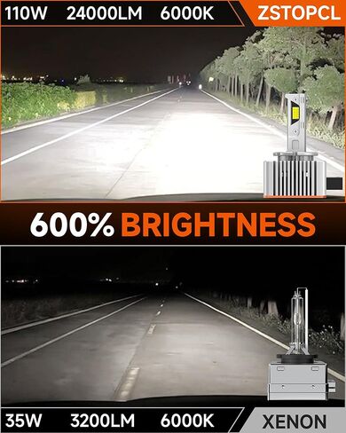 Fit for Benz 2008-2014 C350 C250 C300 C63 AMG ML350 ML550 GL550 2008-2012 E350 E550 E63 E-Class Xenon HID Light Replacement, 24000LM 600% Brightness D1S HID Bulbs, 6000K Cool White, Pack of 2 in Kuwait