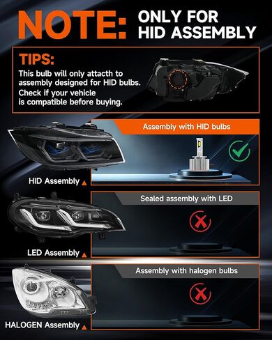 Fit for Benz 2008-2014 C350 C250 C300 C63 AMG ML350 ML550 GL550 2008-2012 E350 E550 E63 E-Class Xenon HID Light Replacement, 24000LM 600% Brightness D1S HID Bulbs, 6000K Cool White, Pack of 2 in Kuwait