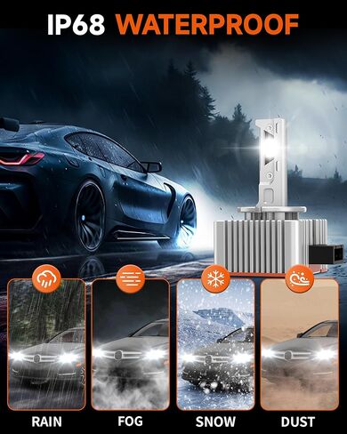 Fit for Benz 2008-2014 C350 C250 C300 C63 AMG ML350 ML550 GL550 2008-2012 E350 E550 E63 E-Class Xenon HID Light Replacement, 24000LM 600% Brightness D1S HID Bulbs, 6000K Cool White, Pack of 2 in Kuwait