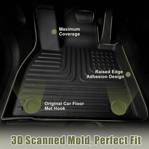 Priprilod Floor Mats Fit for Fisker Ocean 2023-2024 4-Door All Weather Protector TPE Floor Liners Custom Fit Car Mats Non-Slip in Saudi Arabia