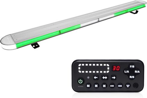 ASPL 48" 3 Watt LED Low Profile Roof Mount Emergency Warning Security Strobe Light Bar for Tow Truck Construction Vehicle /29 Flash Mode/Control Pannel/Take down Alley Lights -Amber in Kuwait