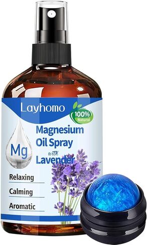 Magnesium Oil,Magnesium Spray Magnesium Oil for Feet,Organic Magnesium Oil Spray with Lavender,Topical Magnesium for Soothing Sore Muscles & Relaxing and Sleep Better,Ultra Concentration-200ML in Kuwait