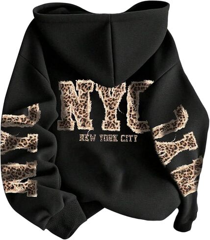 Women's Plus Size Cheetah Bowknot Graphic Sweatshirts Pullover Hoodies in Saudi Arabia