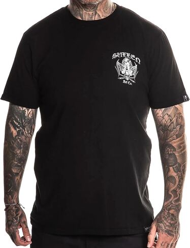 Sullen Men's See No Evil Cherubs Capsule Tattoo Lifestyle Graphic Premium Cotton Short Sleeve Tee in Saudi Arabia