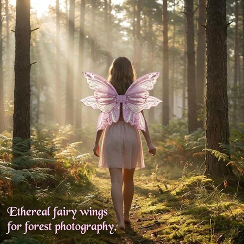 ALIBBON Large Fairy Wings for Adult Women 35"x25" Renaissance Fairy Costume Cosplay Accessories for Easter Halloween Party in Saudi Arabia