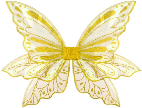ALIBBON Large Fairy Wings for Adult Women 35"x25" Renaissance Fairy Costume Cosplay Accessories for Easter Halloween Party in Saudi Arabia