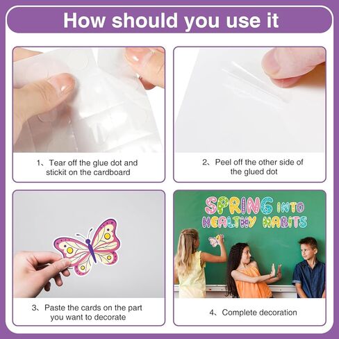 Spring Bulletin Board Decorations Set, Spring Into Healthy Habits Display, 74 Pcs Cardstock Cutouts with Borders Spring Bulletin Board Decorations Classroom School Office in Kuwait