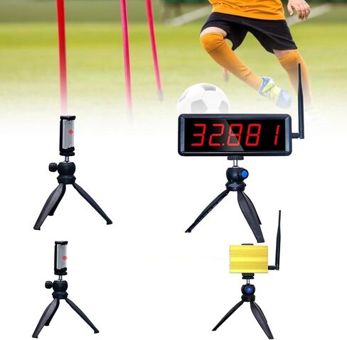 Wireless Laser Timer for Sprints, Laser Timer for Track 40 60 Yard Dash, Laser Sprint Timer System, Running Timer Racing Timer Race Clock Stopwatch for Speed Tranning(High Stand) in Kuwait