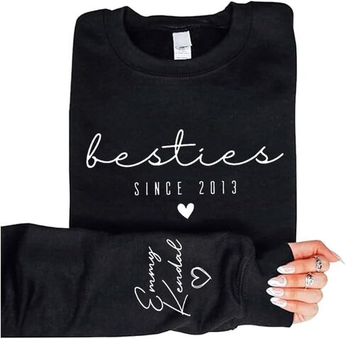 IZI POD Personalized Besties Shirt, Custom Gift for Sister Women Best Friend Sweatshirts, Besties Shirt, Gift For Birthday in Saudi Arabia