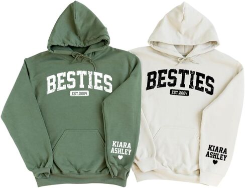 IZI POD Personalized Besties Shirt, Custom Gift for Sister Women Best Friend Sweatshirts, Besties Shirt, Gift For Birthday in Saudi Arabia