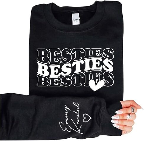 IZI POD Personalized Besties Shirt, Custom Gift for Sister Women Best Friend Sweatshirts, Besties Shirt, Gift For Birthday in Saudi Arabia
