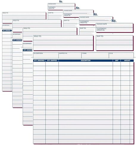 Adams Invoice Unit Set, 8.5 x 11.44 Inch, 3-Part, Carbonless, 100-Pack, White and Canary and Pink (NC3812) in Saudi Arabia