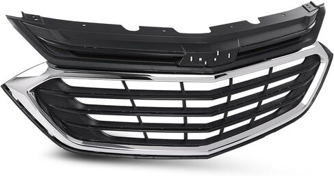 Front Bumper Upper Grille Compatible with Chevy Equinox 2018 2019 2020 Silver in Saudi Arabia